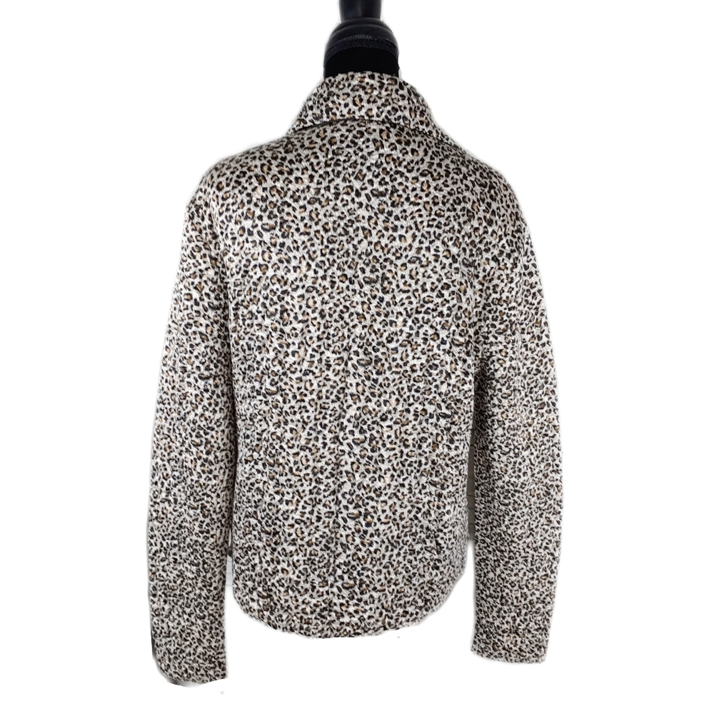 UBU Womens L Black & Leopard Reversible Zip Up Jacket - Picture 12 of 12